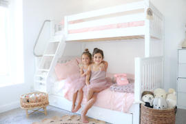 Maxtrix Kids Twin over Full Medium Bunk Bed with Angled Ladder Review