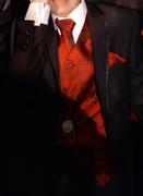Paul Malone Red and Black Paisley Tuxedo Vest Set Review