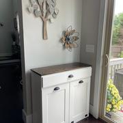 The Lovemade Home Dashwood with a Storage Drawer in White with a Golden Oak Stained Top Review