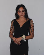 Oh Hello Clothing Lorese Off The Shoulder Beaded Gown | Black Review