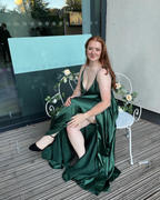Oh Hello Clothing Rio Soft Satin Gown | Emerald Green Review