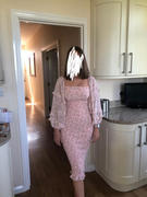 Oh Hello Clothing Mercia Midi Dress | Pink Floral Print Review