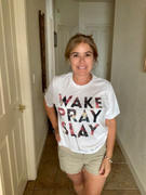 Closet Candy Boutique Wake Pray Slay Graphic Tee - White Review