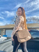 Closet Candy Boutique Everything In Its Place Woven Saddle Bag - Taupe Review