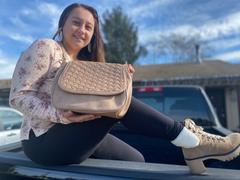 Closet Candy Boutique Everything In Its Place Woven Saddle Bag - Taupe Review
