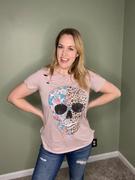 Closet Candy Boutique Edgy Chic Distressed Graphic Tee - Champagne Rose Review