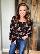 Closet Candy Boutique CBRAND Just One Look Floral Top - Black Review
