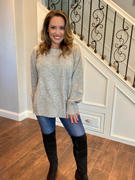 Closet Candy Boutique CBRAND Frost Yourself Rhinestone Sweater - Grey Review