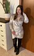 Closet Candy Boutique Fashionably Late Velvet Mini Dress - Champagne Review