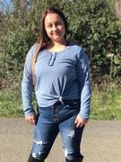 Closet Candy Boutique CBRAND On the Road Henley Top - Denim Blue Review