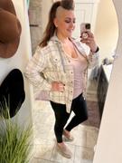Closet Candy Boutique CBRAND Speechless Plaid Shacket with Removable Hood - Ivory Review