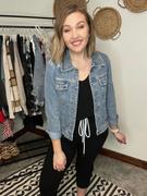Closet Candy Boutique CBRAND Fearless Distressed Denim Jacket - Medium Wash Review
