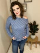 Closet Candy Boutique MYSTREE Come Back Cold Shoulder Sweater - Dusty Blue Review