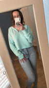 Closet Candy Boutique CBRAND Good Feelings Cropped Pullover - Mint Review