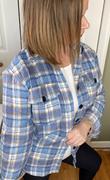 Closet Candy Boutique CBRAND Stay Awhile Plaid Shacket - Blue Review
