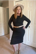 Closet Candy Boutique CBRAND Slay All Day Long Sleeve Midi Dress - Charcoal Review