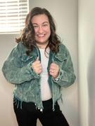 Closet Candy Boutique Stare Down Corduroy Raw Hem Shacket - Emerald Review