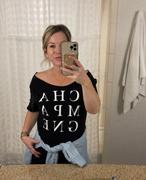 Closet Candy Boutique Champagne Graphic Tee- Black Review