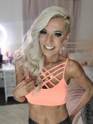 Closet Candy Boutique Cool Off Seamless Triple Cross Bralette - Neon Coral Review
