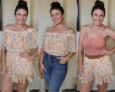 Closet Candy Boutique Wallflower Off The Shoulder Romper - Coral Review