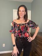 Closet Candy Boutique Love Blooms Smocked Crop Top - Black Review