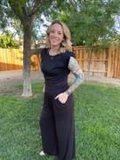 Closet Candy Boutique Keeping It Real Top and Wide Leg Pants - Black Review