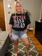 Closet Candy Boutique Better Days Ahead Oversized Graphic Tee - Heather Black Review