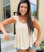 Closet Candy Boutique Sand In My Boots Sleeveless Top - Khaki Review