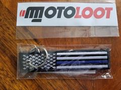 Moto Loot USA Flag Thin Blue Line - Motorcycle Keychain Review