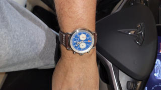 Ferro & Company Watches Ferro & Co. AGL 2 Vintage style Pilot Watch Chronograph Blue Review