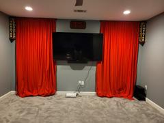 tableclothsfactory.com Pack of 2 | 5FTx10FT Red Fire Retardant Polyester Curtain Panel Backdrops With Rod Pockets Review