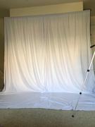tableclothsfactory.com Pack of 2 | 5FTx10FT White Fire Retardant Polyester Curtain Panel Backdrops With Rod Pockets Review