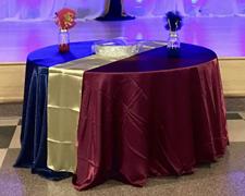 tableclothsfactory.com 120 Burgundy Satin Round Tablecloth Review