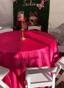 tableclothsfactory.com 120 Fushia Satin Round Tablecloth Review