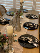 tableclothsfactory.com 6 Pack | 13 Black Acrylic Beaded Charger Plates - Tabletop Decor - Round Review