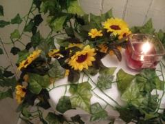 tableclothsfactory.com 6FT Yellow UV Protected Sunflower Chain Artificial Flower Garland Review