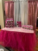tableclothsfactory.com 14FT Fuchsia 4 Layer Tulle Tutu Pleated Table Skirts Review