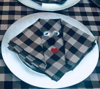 tableclothsfactory.com 5 Pack | Black/White Buffalo Plaid Cloth Dinner Napkins, Gingham Style | 15x15 Review