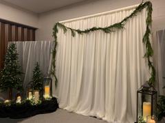 tableclothsfactory.com 20FT x 10FT Ivory Double Layer Polyester Chiffon Backdrop With Rod Pockets Review