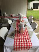 tableclothsfactory.com Buffalo Plaid Tablecloth | 54x54 Square | White/Red | Checkered Gingham Polyester Tablecloth Review