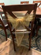 tableclothsfactory.com 5 PCS | Gold Sheer Organza Chair Sashes Review