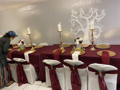 tableclothsfactory.com 5 Pack | Burgundy Satin Chair Sashes | 6x106 Review