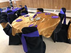 tableclothsfactory.com 5 pack | 6x106 Purple Satin Chair Sash Review