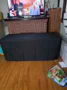 tableclothsfactory.com 6FT Black Fitted Polyester Rectangular Table Cover Review
