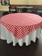 tableclothsfactory.com Buffalo Plaid Tablecloth | 70x70 Square | White/Red | Checkered Gingham Polyester Tablecloth Review