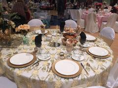 tableclothsfactory.com 72 x 72 Champagne Lace Netting Extravagant Fashionista Style Table Overlay Review