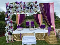 tableclothsfactory.com 12 Bush 84 pcs Purple Artificial Silk Chrysanthemum Flowers Review