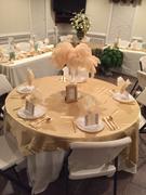 tableclothsfactory.com 72 x 72 Champagne Seamless Satin Square Tablecloth Overlay Review