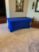 tableclothsfactory.com Navy Blue Cocktail Spandex Table Cover Review