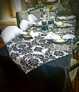 tableclothsfactory.com 60x60 Black Damask Flocking Square Overlay Review